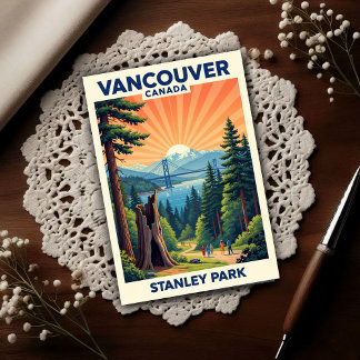 Postal Vancouver, Canadá: Viajes Antiguos de la Década de