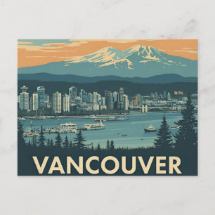 Postal Vancouver Canadá Viajes Arte Vintage