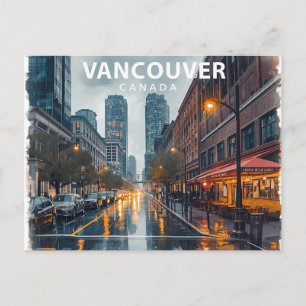 Postal Vancouver Canadá Viajes Arte Vintage