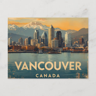 Postal Vancouver Canadá Viajes Arte Vintage