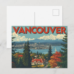Postal Vancouver Canadá Viajes de arte