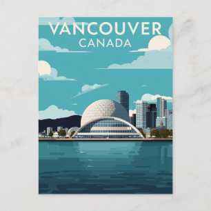 Postal Vancouver Canadá Viajes Retro