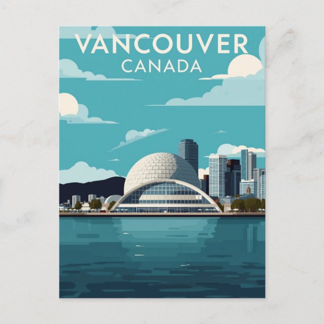 Postal Vancouver Canadá Viajes Retro (Anverso)