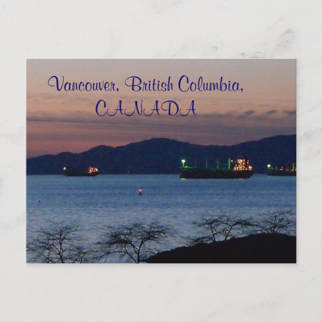 Postal Vancouver, Columbia Británica, CANADÁ (Anverso)
