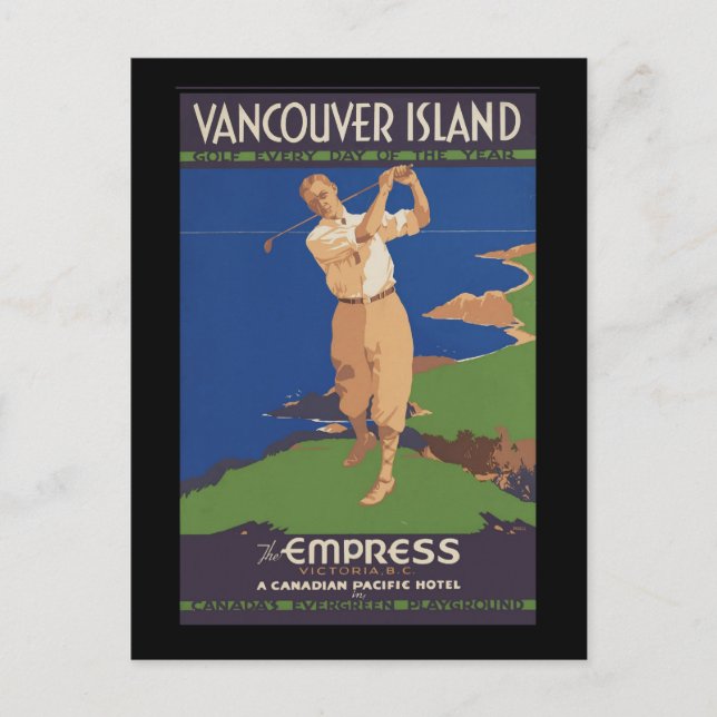 Postal Vancouver Island Golf todos los días del año (Anverso)