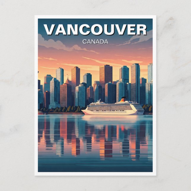 Postal Vancouver Skyline Canada Travel (Anverso)