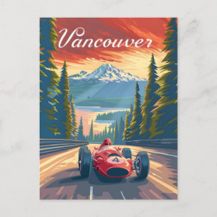 Postal Vancouver Vintage Carreras Car