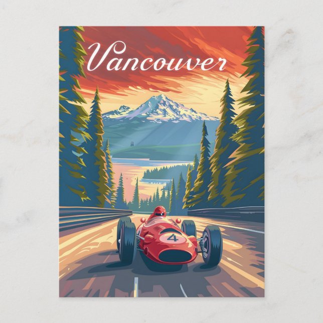 Postal Vancouver Vintage Carreras Car (Anverso)