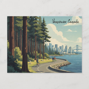 Postal Vancouver Vintage Parque Stanley Canadá Viajes