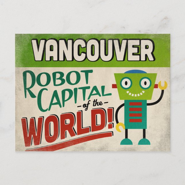 Postal Vancouver Washington Robot (Anverso)