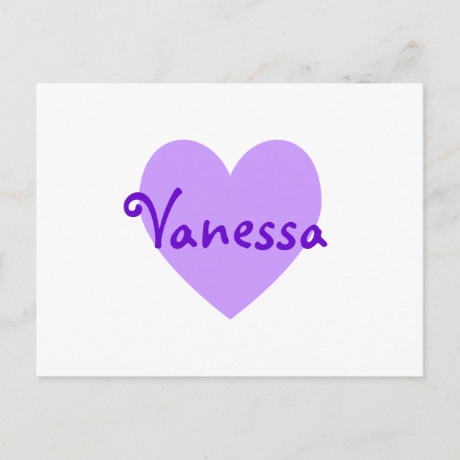 Postal Vanessa en morado (Anverso)