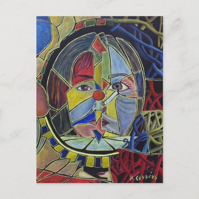 Postal Vanidad insegura Abstract Art Postcard (Anverso)