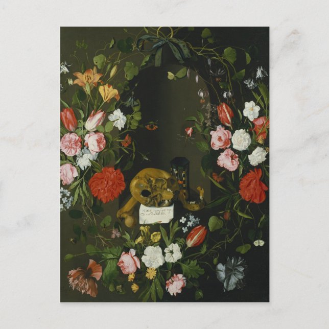 Postal Vanitas con flores (Anverso)