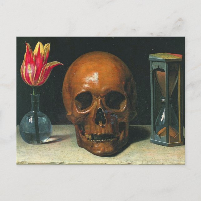 Postal Vanitas Still Life 1671 De Philippe De Champaigne (Anverso)