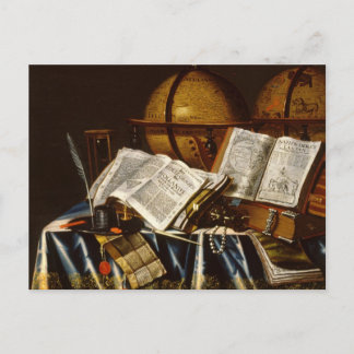 Postal "Vanitas" Still Life - Adam Bernaert (1665)