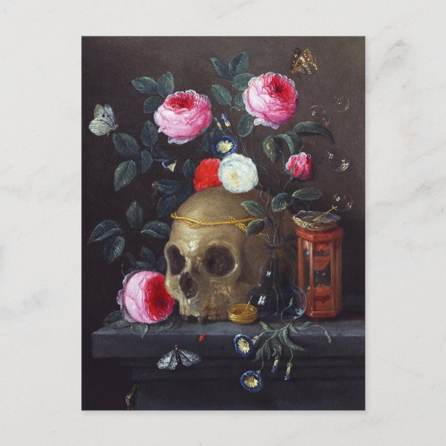 Postal Vanitas Still Life, Jan van Kessel el anciano (Anverso)