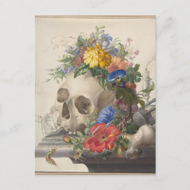Postal Vanitas Still Life por Herman Henstenburgh (Anverso)