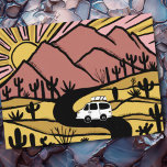 Postal Vanlife Montañas del Desierto Campervan RV Sunrise<br><div class="desc">Echa un vistazo a esta impresionante postal con dibujos de montañas y una furgoneta de camper. Añade tu propio texto. ¡Chequea mi tienda de mariposas,  pájaros,  vehículos recreativos,  acampadas,  caminatas,  flores y mucho más!</div>