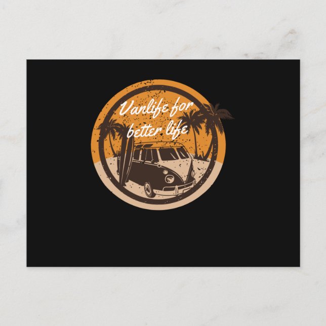 Postal Vanlife para una vida mejor (Anverso)