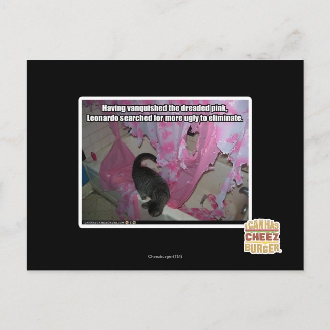 Postal Vanquista el rosado temido (Anverso)