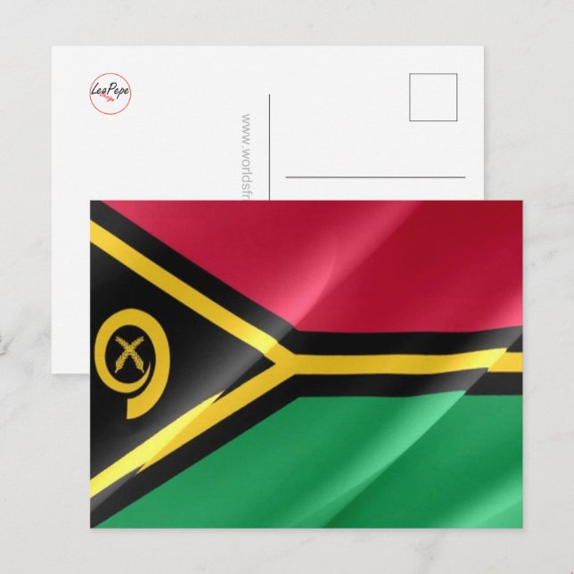 Postal Vanuatu - Bandera onduladora - (Anverso / Reverso)