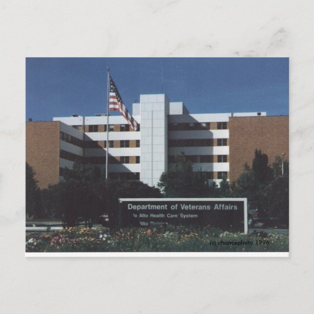 Postal VAPAHCS Palo Alto 1996, c) chancephoto 1996 (Anverso)