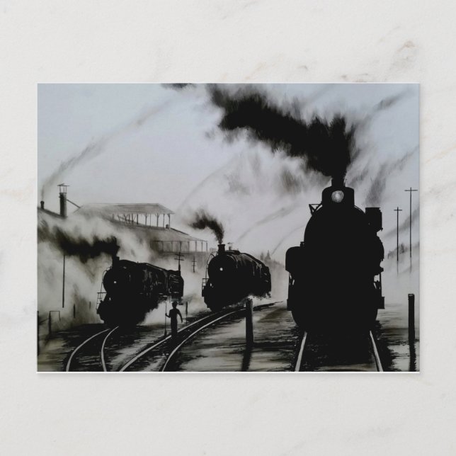 Postal Vapor-Trenes (Anverso)