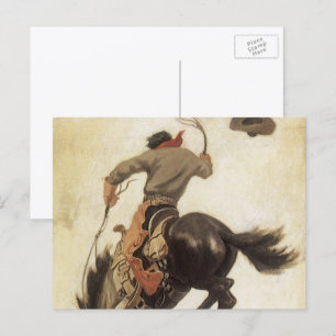 Postal Vaqueiro Antiguo, Estudio de Domador de Broncos po