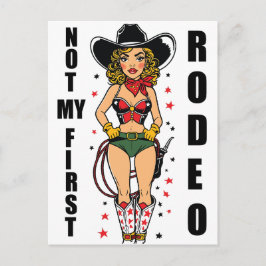 Postal Vaquera con cita No es mi primer rodeo