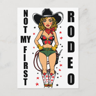 Postal Vaquera con cita No es mi primer rodeo