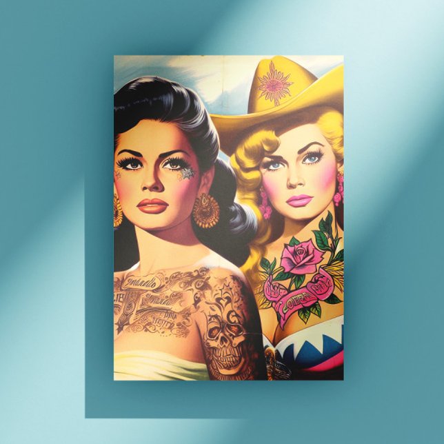 Postal Vaqueras Tatuadas Vintage (Subido por el creador)