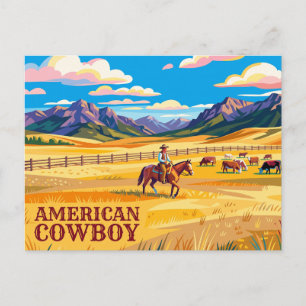 Postal Vaquero Americano Wyoming