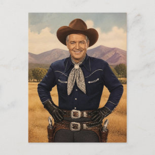 Postal Vaquero clásico occidental de la década de 1950