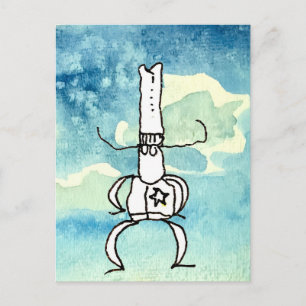 Postal Vaquero de Texas de dibujos animados divertidos