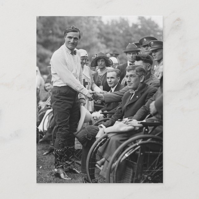 Postal Vaquero en la Casa Blanca, 1925 (Anverso)