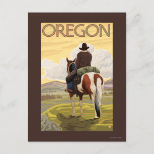 Postal Vaquero en Poster de viajes a caballo