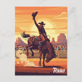 Postal Vaquero en Rodeo Texas Travel