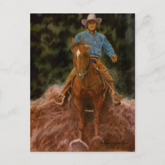 Postal Vaquero levantando polvo