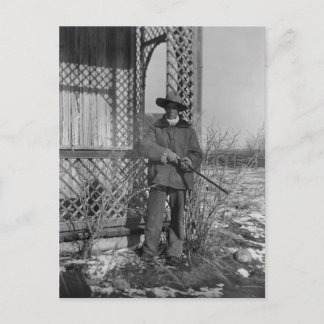 Postal Vaquero ranchero o forajido canadiense del viejo o