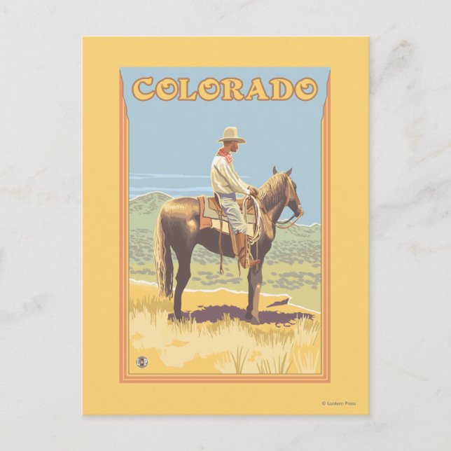 Postal Vaquero (vista lateral) Colorado (Anverso)