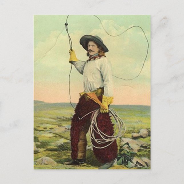 Postal Vaqueros 22 del vintage (Anverso)