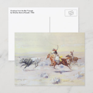 Postal Vaqueros del Triángulo de la Barra por CM Russell