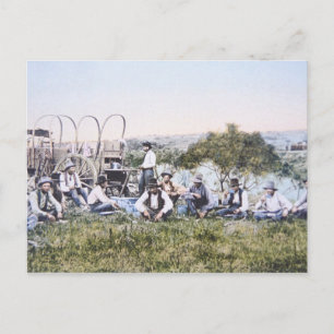 Postal Vaqueros en el almuerzo, 1904 (foto)