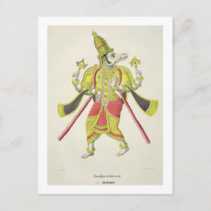 Postal Varaha, grabado por de Marlet (color litho)