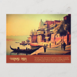Postal Varanasi Vintage India Pintura