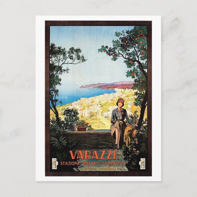 Postal Varazze, Savona, Riviera italiana, Italia, añada (Anverso)