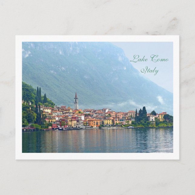 Postal Varenna, Lago Como, Italia (Anverso)