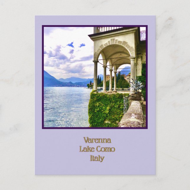 Postal Varenna, Lake Como, Italy (Anverso)