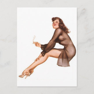 Postal Vargas Vintage pin up chica