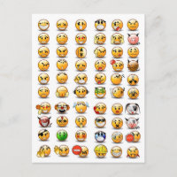 Variaciones de un emoticono facial